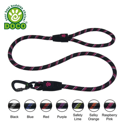 DOCO Dog DOCO Black and Red Reflective Rope Dog Leash 150 in 1.3cm