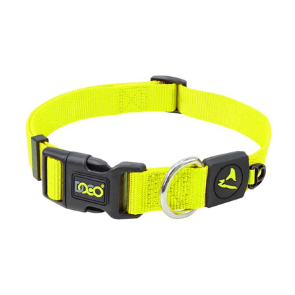 DOCO dog DOCO® Classic Adjustable Nylon Dog Collar Durable Heavy-Duty Soft Pet Collar Size M 2.0× 35 – 51 cm Lime