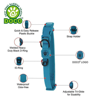 DOCO Dog DOCO® Jacquard Weave Collar Size M 2 × 34- 52 Cm