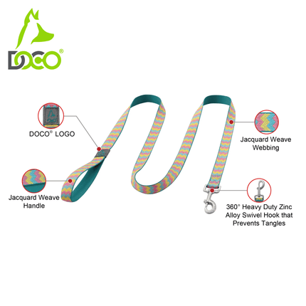 DOCO Dog DOCO® Jacquard Weave Leash M/L