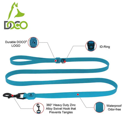 DOCO Dog Doco Jelly Bean Leash Large180 in 2.5 cm Mint Green