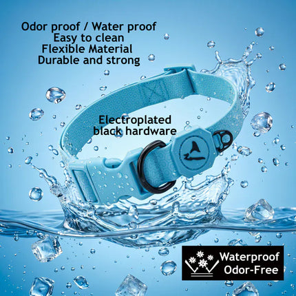DOCO dog DOCO® Jelly Bean Waterproof Odor-Free Dog Collar Size Small 1.5 × 27-37 cm Wisteria
