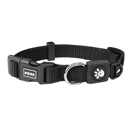 DOCO Dog Doco Large Black Nylon Dog Collar 46 to 66 in 2.5cm