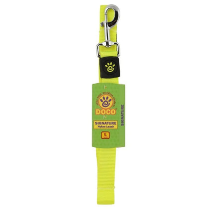 Doco Dog Doco Large Neon Green Nylon Dog Leash 180 to 2.5cm