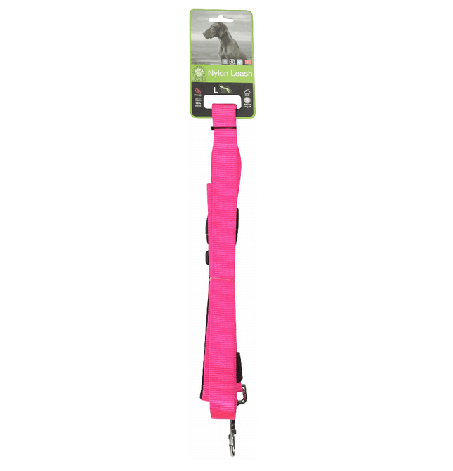 DOCO Dog DOCO Large Pink Nylon Dog Leash 180 in 2.5cm