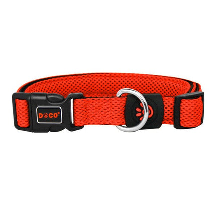 DOCO Dog DOCO Large red Mesh Dog Collar 46 to 66 in 3.2cm