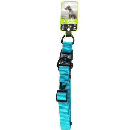 DOCO Dog Doco Large turquoise Double D-Ring Nylon Dog Collar 45 to 68 in 2.5cm