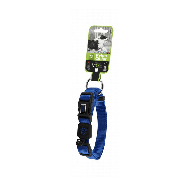 DOCO Dog Doco Medium Blue Nylon Dog Collar 35 to 51 in 2cm