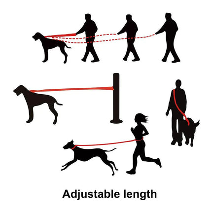 DOCO Dog DOCO Medium to Large Black and Pink Mesh Leash 180 in 2.5cm