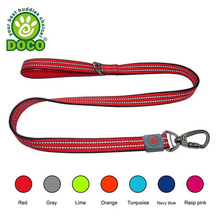 Doco Dog DOCO® Nylon Dog Medium Pink Leash with Reflective 120 in 2 cm