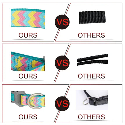 DOCO dog DOCO® Patterned Jacquard Dog Collar Heavy-Duty Designer Security Collar Size M 2.5× 34 – 51 cm