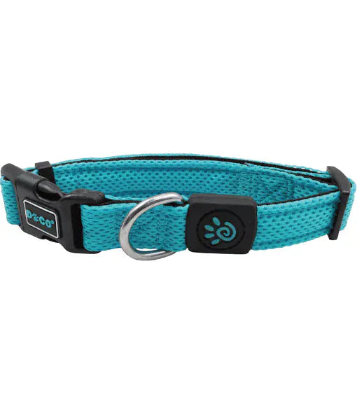 DOCO Dog DOCO Puff Small Neon Turquoise Mesh Dog Collar 27 to 37 in 2cm