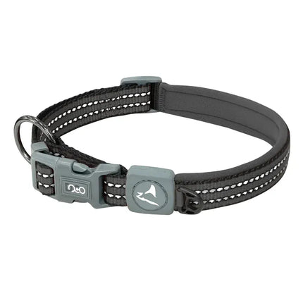 DOCO dog DOCO® Reflective O-Ring Security Dog Collar High-Visibility Safety Catch Nylon Collar Size XL 2.5 × 63 – 70 cm Grey