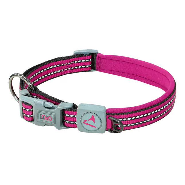 DOCO Dog DOCO® Reflective O Ring Security Dog Collar Pink XL 2.5 × 63–70 cm