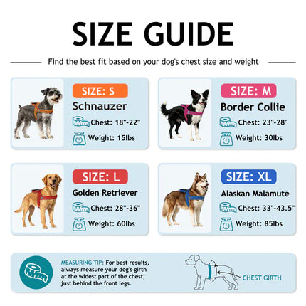DOCO dog DOCO® Reflective Padded Dog Harness with Handle Size M/L 2.5 ×60×64-80 cm Grey