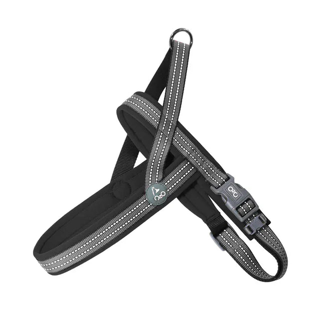 DOCO dog DOCO® Reflective Padded Dog Harness with Handle Size M/L 2.5 ×60×64-80 cm Grey