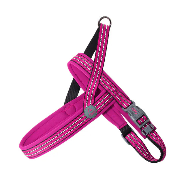 DOCO dog DOCO® Reflective Padded Dog Harness with Handle Size M/L 2.5 ×60×64-80 cm Rasp Pink