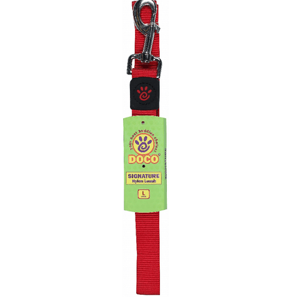 DOCO Dog DOCO Signature Large Red Nylon Dog Leash 120 in 2.5cm