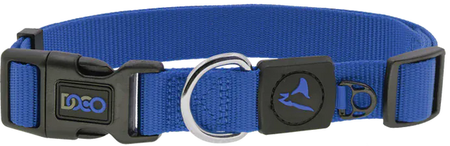 DOCO Dog Doco Small Blue Nylon Dog Collar 25 to 40 in 1.5cm