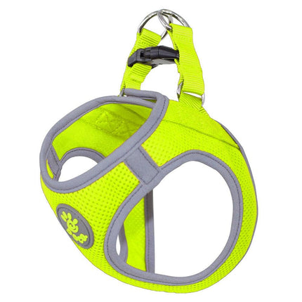 Doco Dog DOCO Small Gray and Neon Green Reflective Mesh Harness 37 to 40cm