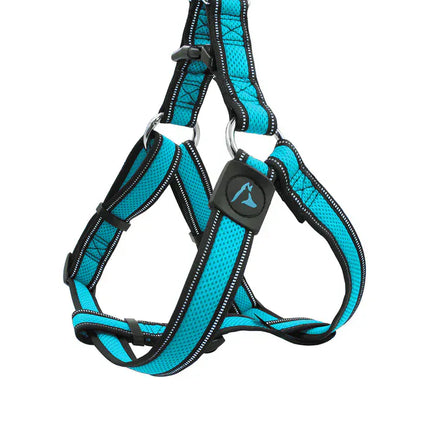 DOCO Dog DOCO Small Gray and Turquoise Mesh Dog Harness 43 to 59 in 2cm