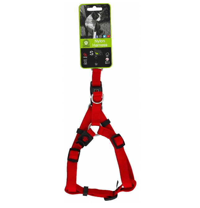 DOCO Dog Doco Small Red  Nylon Dog Harness 45to 63cm in 1.5