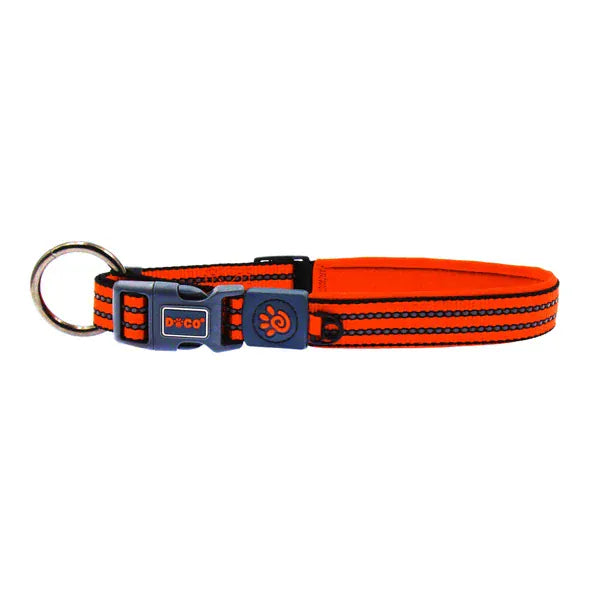 DOCO Dog Doco Vario O-Ring Nylon Dog Collar with Reflective Stitching Small 44 to 39 in 1.5 cm