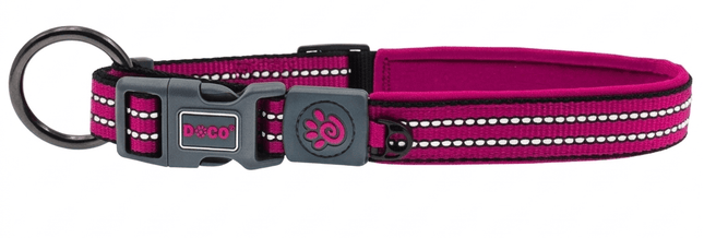 DOCO dog DOCO® Vario O-Ring Reflective Dog Collar DCV006-18M – Raspberry | Size M
