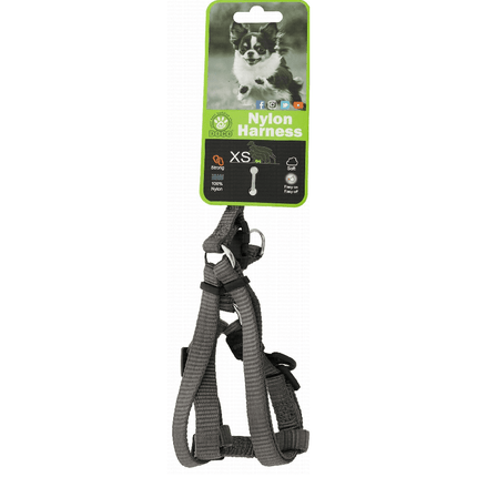 DOCO Dog DOCO XS Gray Nylon Dog Harness 32 to 44 in 1cm