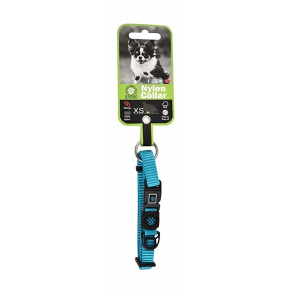 DOCO Dog Doco XS Light Blue Nylon Dog Collar 15 to 25 in 1cm