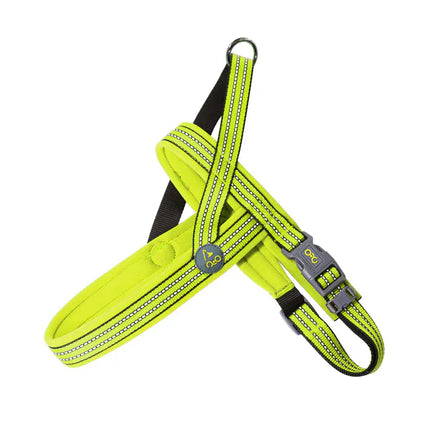 DOCO Dog DOCO Yellow Reflective Dog Harness 2.5 in 60 in 46 to 80 cm Medium to Large
