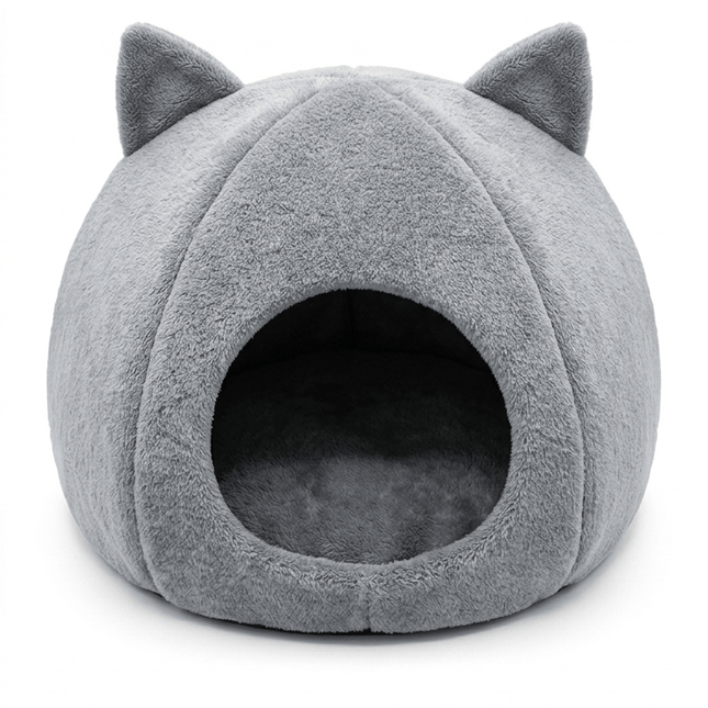 dog moda Cat Soft Plush Enclosed Pet Igloo Tent