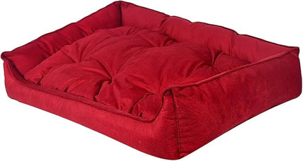 dog moda Dog and cat Dog moda pet moda Maroon Color Ultra Soft Ethnic Designer Velvet Bed for DogAnd Cat  Medium