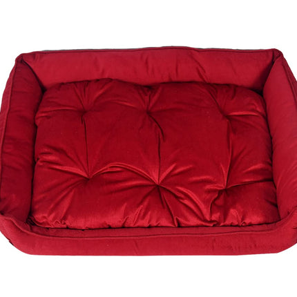 dog moda Dog and cat Dog moda pet moda Maroon Color Ultra Soft Ethnic Designer Velvet Bed for DogAnd Cat  Medium