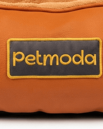 dog moda Dog and cat Dog Moda Premium Leatherette And Plush Dog Rectangular Cushion Mat Brown 95 × 75 cm