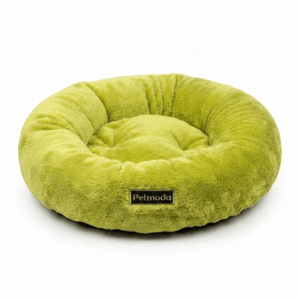 dog moda Dog and cat Petmoda Round Plush Donut Pet Bed for Dogs And Cats 50 cm Green
