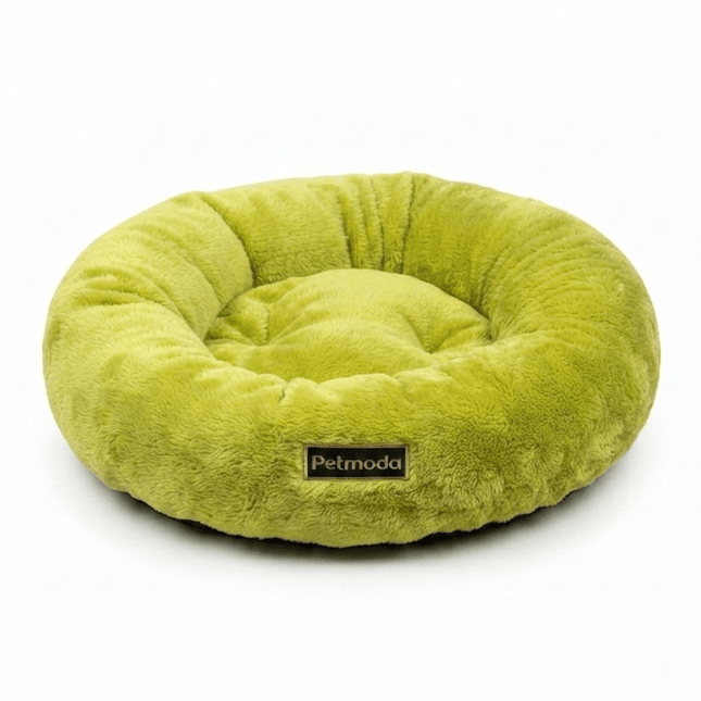 dog moda Dog and cat Petmoda Round Plush Donut Pet Bed for Dogs And Cats 50 cm Green