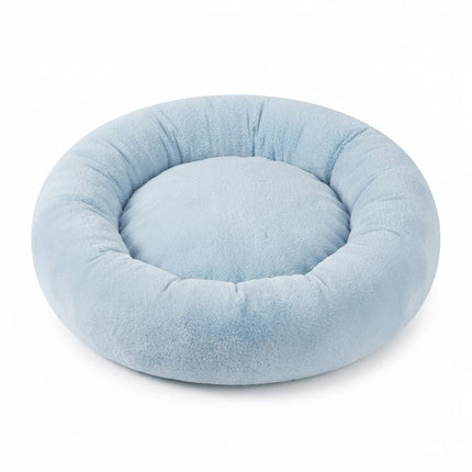 dog moda Dog and cat Petmoda Round Plush Donut Pet Bed for Dogs And Cats 60 cm  Light Blue