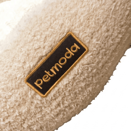 dog moda Dog and cat Petmoda Round Plush Donut Pet Bed for Dogs And Cats 70 cm Beige