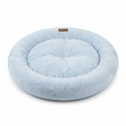 dog moda Dog and cat Petmoda Round Plush Donut Pet Bed for Dogs And Cats 90 cm Light Blue