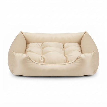 dog moda Dog Dog moda Premium Beige Orthopedic Style Dog Bed Ultra Soft Rectangular Cuddle Nest for Pets 60 × 50 cm