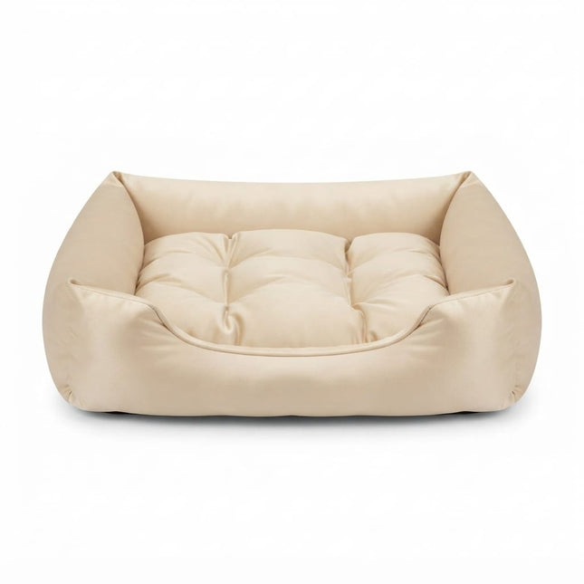 dog moda Dog Dog moda Premium Beige Orthopedic Style Dog Bed Ultra Soft Rectangular Cuddle Nest for Pets 60 × 50 cm