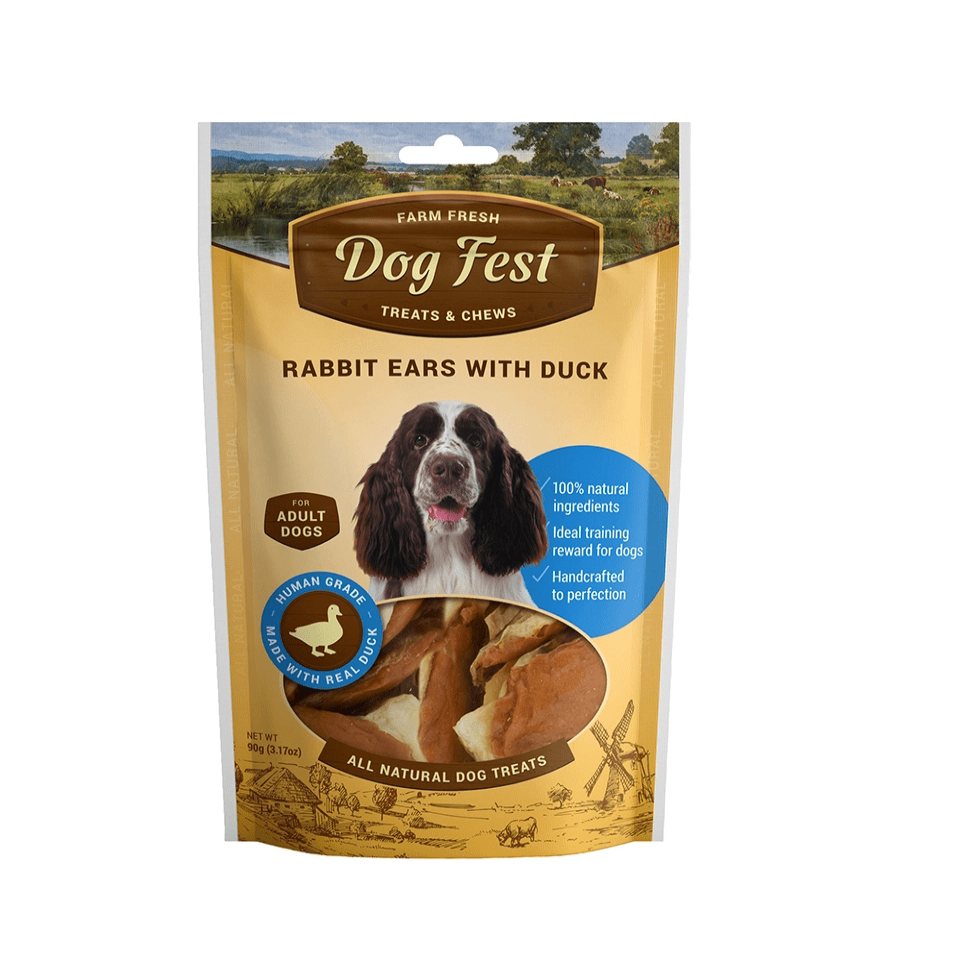 Dog Fest Rabbit Ears With Duck 90gm