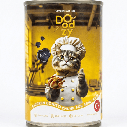 Doodzy Cat Doodzy Chicken And Bonito Chunks Wet Cat Food 400g