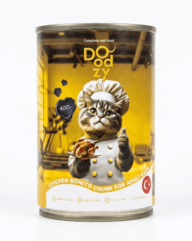 Doodzy Cat Doodzy Chicken And Bonito Chunks Wet Cat Food 400g