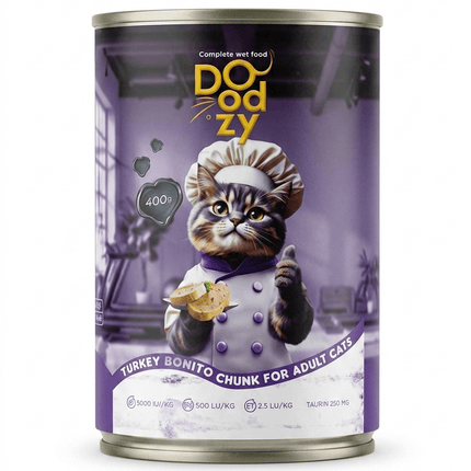 Doodzy Cat Doodzy Turkey And Bonito Chunks Wet Cat Food 400g