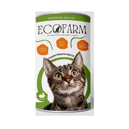 Eco Farm Cat Eco farm wet food Chunks with rabbit for adult cat 400 gr