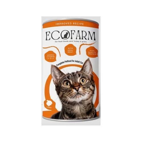 Eco Farm Cat Ecofarm Wet Food Chunks with Turkey in Gravy for Adult Cats 400 gr