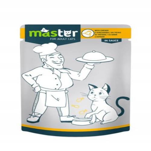 Master Wet Food with Chicken in Jelly for Adult Cats 80 gr