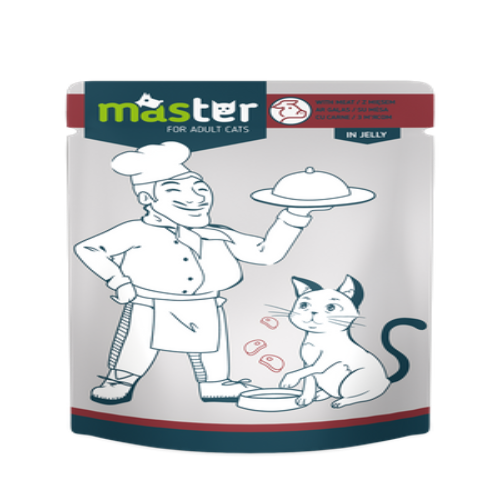 Master Wet Food with Meat in Jelly for Adult Cats 80 gr